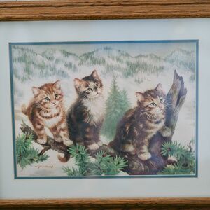 A. Gilliland kitten framed print  snowyo